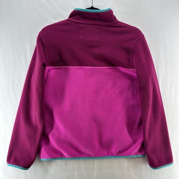 Lands' End Sweatshirt Womens XS 2-4 Heritage Fleece Snap Neck Pullover Purple - Picture 2 of 11